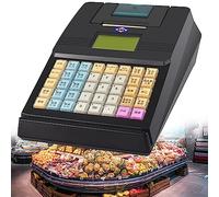 Electronic Cash Register with Thermal Printer, 40 Keys Smart Tills for Small Business, Full English Keyboard