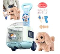 Electronic Cat Interactive Plush Toy for Kids Plush Toys Puppy Barking Wagging Tail Realistic Robot Dog Realistic Animal Fabric Figures for Role Play