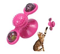 Electronic Cat Toy - Windmill Spinner, Interactive Scratching Play, Catnip Mouse, Feathers Motion Sensor Light | Modern Design Stylish Suction Cup Base Pet Exercise Toy For Cats Kittens Indoor Trainin