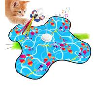 Electronic Cat Toys,Rechargeable Exercise Game with Moving Concealed Teasers - 3 Speeds Cat Enrichment Toys with Butterfly,for Apartment Corner Alone Time Play Area Home Living Room Kitchen