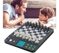 Electronic Chess Set with AI Interaction, Smart Portable Board with LED Display, Magnetic Pieces, Voice Learning Mode, Multiple Game Levels for All Ages