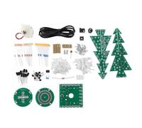 Electronic Christmas Tree, DIY Colorful LED Christmas Tree Kit, Rotating with Adjustable LED Cycles and Bottom LED Breathing, Soldering Stations