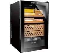 Electronic Cigar Cooler Humidor,automatic Constant Temperature And Humidity, 360° Three-dimensional Air Cooling, Spanish Cedar Wood, 1.5L Circulating Water Tank, Storage Of 400 Cigars
