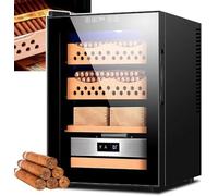 Electronic Cigar Humidor Cabinet with Cedar Lining and Temperature Control for Optimal Storage