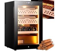 Electronic Cigar Humidor Cabinet with Cedar Lining, Temperature and Humidity Control, Intelligent Cooler for Cigar Storage