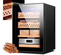 Electronic Cigar Humidor Cabinet with Intelligent Temperature Control and Cedar Lining, 4-Layer Drawer Storage for Optimal Preservation