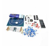 Electronic Clock Building Kit for STEM Education and Hobbyist Soldering Practice with Transparent Housing Design (Blue)