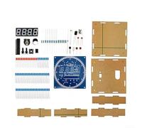 Electronic Clock Soldering Practice Kit | DIY Digital Timer Module with Transparent Case | 5V LED Display for Electronics Learning and Assembly Training Project(Green)