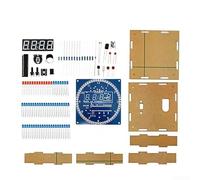 Electronic Clock Soldering Practice Kit, DIY Electronic Digital Color Display Clock Kit, Educational Soldering Project For Home School Office(Red)