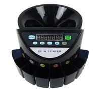 Electronic Coin Counter Sorter, Commercial Coin Sorting Counter with LED Digital Display, Automatic Coin Counting Machine, 300 Coins/min Batch Counting Coin Counter Sorter, for School Shop Bank