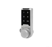 Electronic Combination Lock for Cabinets and Lockers, Zinc Alloy Touch Screen Password Key Lock, Smart Security Lock for Gym Dormitory Sauna, Manual Rotation(Alloy)