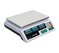 Electronic Commercial Price Computing Scale,40kg/5g Electronic Digital Scales with Charger, Shop Table Scales Retail Scales Parcel Scales for Vegetable Fruit Market (Silver & White)