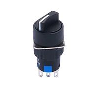 Electronic Components 16mm 2 NO 2 NC Latching Maintained Three 3-Position Rotary Selector Select Switch 250V 5A LA16-20X31