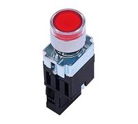 Electronic Components 22mm 1 NC Red LED Push Button Switch 440V 10A Pushbutton Switches with LED Light Voltage 110V