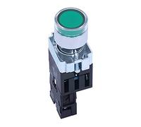 Electronic Components 22mm 1 NO Green LED Light Momentary Push Button Switch 440V 10A Pushbutton Switches with Red Light Voltage 110V