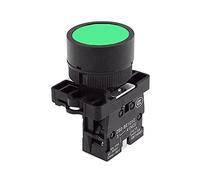 Electronic Components 22mm Self Reset Button Switch Start Stop Button with The Arrow Symbol XB2 Flat Touch 1NC/1NO Switch Button Series (Color : Green)