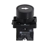 Electronic Components 22mm Start Stop Button with The Arrow Symbol XB2 Flat Touch Switch Button Momentary Button Switch Red/Green Push Buttons (Color : 5 Black -Arrow)