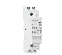 Electronic Components Automatic Modular Household Contactor AC220V 2P 16A 20A 25A 2NC 2NO 1NO1NC 50/60Hz 1Pcs (Color : 2P 20A 1NO1NC)