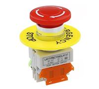 Electronic Components Emergency Stop Push Button Switch AC 660V 10A Switch Equipment Lift Elevator Latching Self Lock Red Mushroom