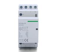 Electronic Components HCH8s-25 DC Contactor 4P 16A 25A 4NO 2NO2NC DC12V DC24V Automatic Householdr Contactor Din Rail Type (Color : 4P 25A 4NO DC230V)