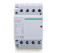 Electronic Components HCH8s-63 Modular Contactor 50Hz 60Hz 4P 63A 4NO 4NC 2NO2NC 220V 110V 24V Automatic DC Household Contactor Din Rail Type iCT (Color : 4P 63A 4NC DC24V)