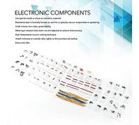 Electronic Components Kit Assortment 6 Values Resistor Electrolytic Capacitor LED Diodes Transistors for Power Audio Amplifier Interconnection Stage PCB Material 600 Metal Film