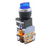 Electronic Components LA38-11XD/2 Rotary Push Button Switch with lamp 22MM 2 Position 3 Position Latching LED knob switches Multicolor Optional (Color : Blue-2 Position, Size : 220V)