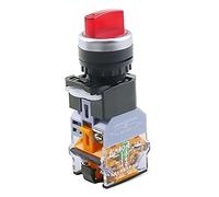 Electronic Components LA38-11XD/2 Rotary Push Button Switch with lamp 22MM 2 Position 3 Position Latching LED knob switches Multicolor Optional (Color : Red-3 Position, Size : 24V)