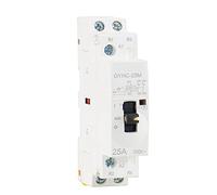 Electronic Components Manual Contactor 2P 16A 20A 25A 2NO Or 2NC 220V 50/60Hz Manual Control Home Use AC Contactor Rail Type 1Pcs (Color : 2P 20A 2NC 220V)