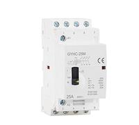Electronic Components Manual Contactor 4P 25A 4NO 2NO2NC 220V/230V Rail Household AC Modular Contactor 50/60HZ 1Pcs (Color : 4P 25A 2NO2NC 220V)