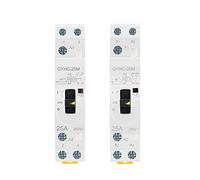 Electronic Components Manual Control Household Contactor Rail Type Modular Contactor 2P 16A 20A 25A 2NO Or 2NC 220V 1Pcs (Color : 2P 25A 2NC 220V)