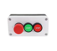 Electronic Components NC Emergency Stop NO Red Green Push Button Switch Station 600V 10A (Color : Yingwen)