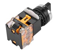 Electronic Components Positions Momentary Rotary Selector Switch, Good Insulation Performance 22mm Long Lifespan Momentary Rotary Switch Auto Reset Switch for Relay