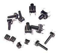 Electronic Components Power Switch Button 100pcs 6 * 6 * 4.3mm 5mm 6 7 8 9 10 11 12 13 14 6X6 4Pin Tactile Tact Push Button Micro Switch DIP Switches (Color : 6x6x11mm)