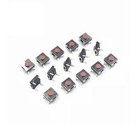 Electronic Components Power Switch Button 20/50/100PCS 6 * 6 * 3.1 mm DIP - 4 Pin feet Plug-in Touch Micro Switch Push Button Switches Red 6X6 6X6X3.1 mm Tact Switch (Color : 20pcs, Size : 6x6x3.1 M