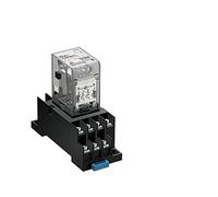 Electronic Components Relay Mini Relay Front Intermediate Relay with with Socket Base Small electromagnetic contactor AC DC 12V 24V 110V 220V 8/11/14pins (Color : Ac, Size : 14pins 110v)