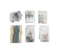 Electronic Components Set with LED Diodes Transistors Electrolytic Capacitors Resistors Kit, Assorted Basic Electronics Parts for Hobbyists and Professionals