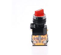 Electronic Components Switch Encoder 1pcs 22mm Self-Lock Selector Switch 1NO1NC 2 Positions Rotary Switches DPST 4 Screws 10A400V Power Knob Switch ON/Off (Color : Red)