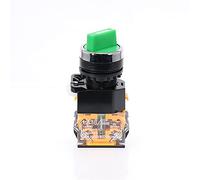Electronic Components Switch Encoder 1pcs 22mm Self-Lock Selector Switch 1NO1NC 2 Positions Rotary Switches DPST 4 Screws 10A400V Power Knob Switch ON/Off (Color : Green)