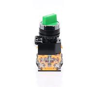 Electronic Components Switch Encoder 1pcs 22mm Self-Lock Selector Switch 1NO1NC 2 Positions Rotary Switches DPST 4 Screws 10A400V Power Knob Switch ON/Off (Color : Green)
