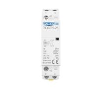 Electronic Components TOCT1 2P 25A AC 220V/230V 50/60HZ Din Rail Household ac Modular contactor 110V 230V 24V NO NC (Color : 220V, Size : 1NO1NC)
