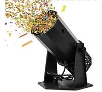 Electronic Confetti Machine, Professional Electric Confetti Launcher, DMX Control Digital Confetti Cannon with Remote, Confetti Shooter for Bar Atmosphere, Stage Silver Petal Confetti Gun, Celebration