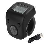 Electronic Counter Plastic Counting Tool Digital Beads Counter Manual Ring for Buddhist Meditation Muslim Prayer(Black)