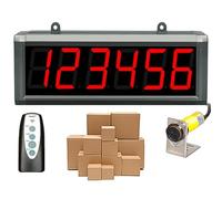 Electronic Counter with Long Range Detection, 6-Digit LED Display, Automatic Digital Totalizer up to 999999 - Ideal for Conveyor Belts and Production Lines