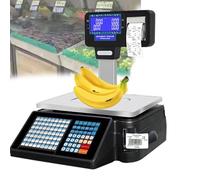 Electronic Counting Scale, Dual Display Cash Register Scale, Price Computing Scale, 30Kg Digital Barcode Scale for Supermarket Retail Store