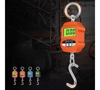 Electronic Crane Scale, 300kg Digital Hanging Scale with LCD Display, Stainless Steel Hook, Aluminum Alloy Shell, Unit Conversion KG/Lb/N, Portable Handheld Weighing Scale for Industrial Use