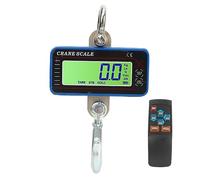 Electronic Crane Scale with LED Display and Wireless Remote Control - 1500kg Capacity Hanging Hook Scale with High Accuracy Sensor for Industrial Weighing - Blue