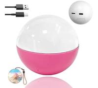 Electronic Crystal Ball, 3D Crystal Ball Digital Photo Video Player, Personalized Digital Memory Display, Uploadable Personalized Light-Up Sphere with Heartbeat, for Couples, Pets, Memories(Pink)