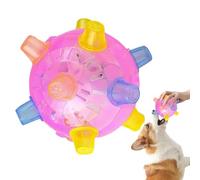Electronic Dancing Dog Toy - Active Rolling Motorized Ball With Sound And Flashlight | Funny Shake Hop Fetch Gadget For Indoor Entertainment Durable PP- Sensory Play A
