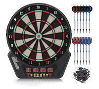 Electronic Dart Board, 13.5 Inch Target Area, LCD Display, 27 Games, 243 Variants, Includes 12 Soft Darts and 100 Replacement Tips, Fun Toy Gift